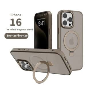 Matte Black Magnetic Phone Case with 360° Stand for iPhone