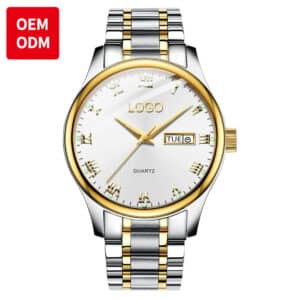 Men's Luxury Stainless Steel Waterproof Quartz Watch with Luminous Dial