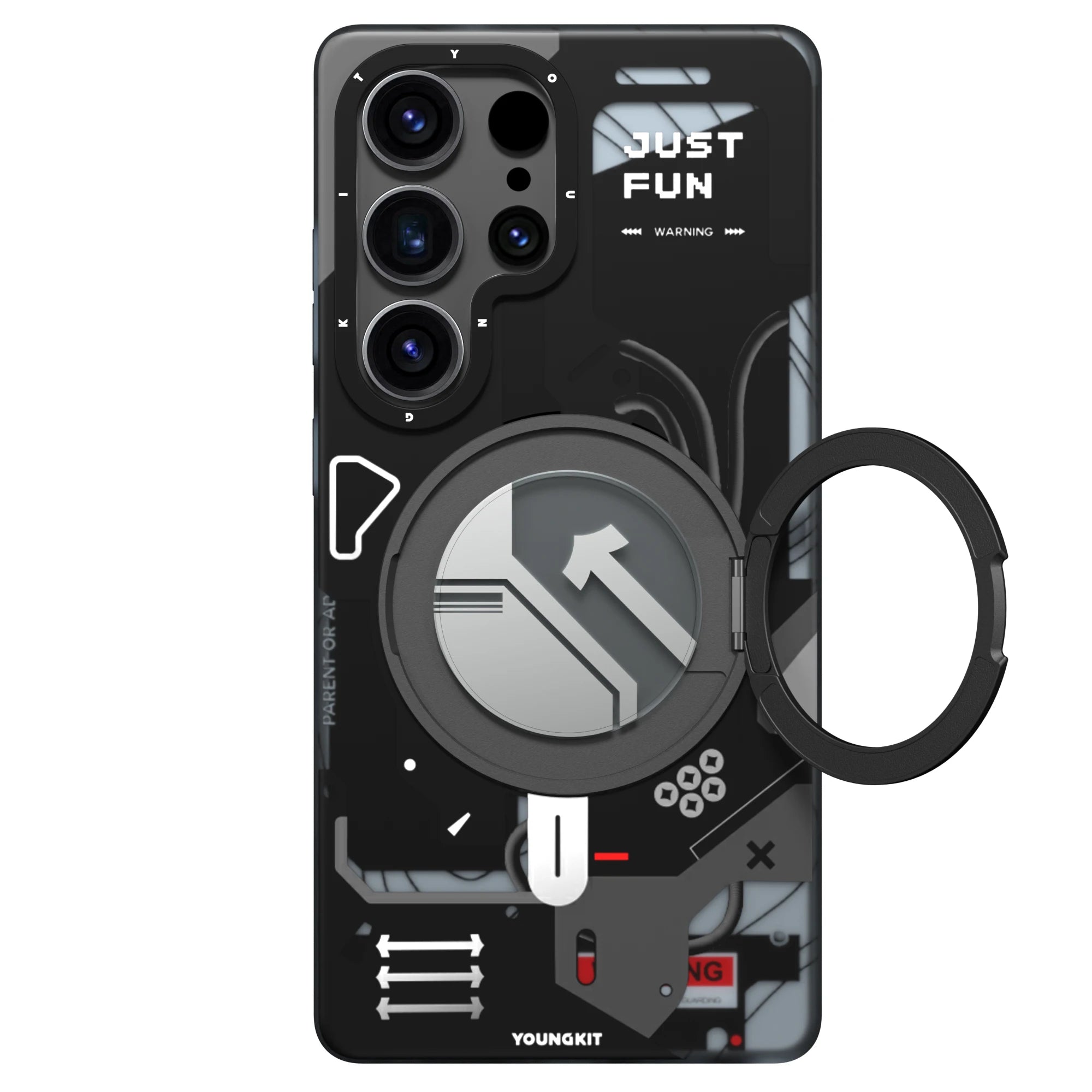 YoungKit Shockproof Magnetic Case for S25 Ultra with 360° Ring