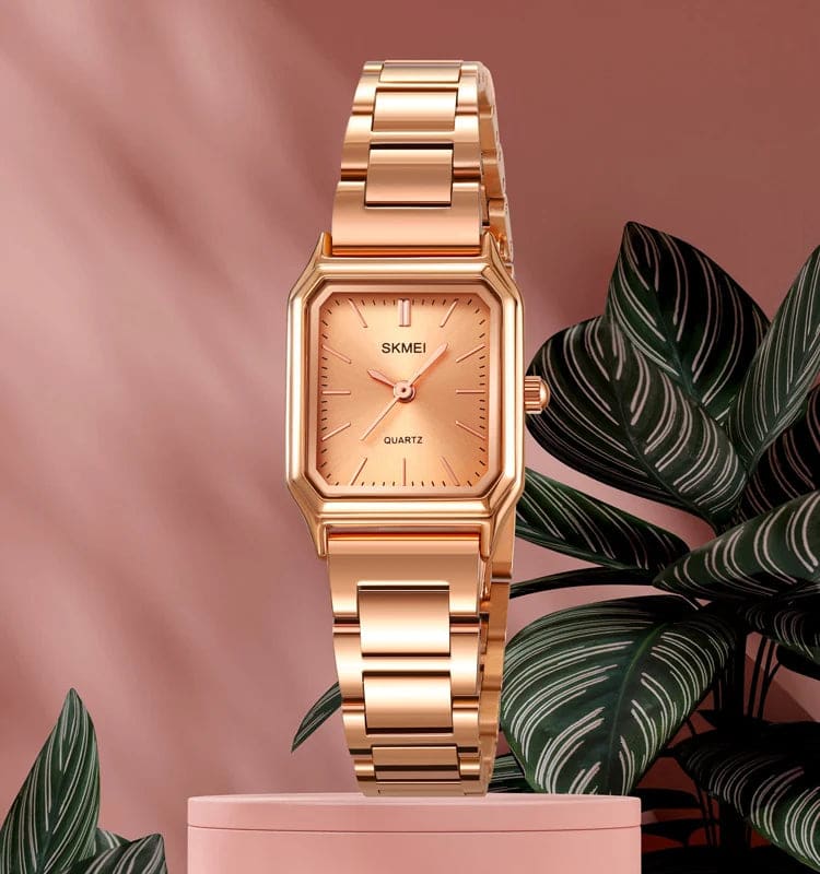 Women's Luxury Quartz Watch Stainless Steel Waterproof Square