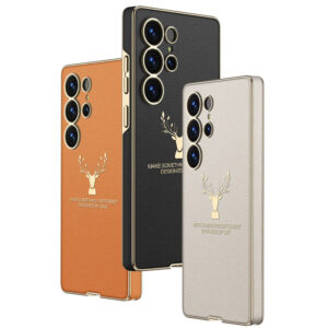 Electroplated Leather Deer Phone Case for Samsung