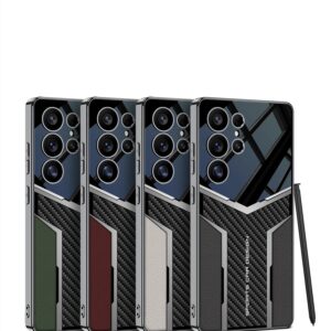 Gkk Leather Phone Case for Samsung Carbon Fiber Pattern
