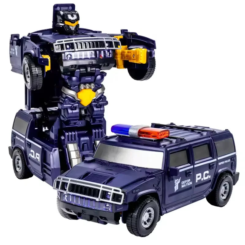 Electric Police Car Toy with Lights & Music for Kids