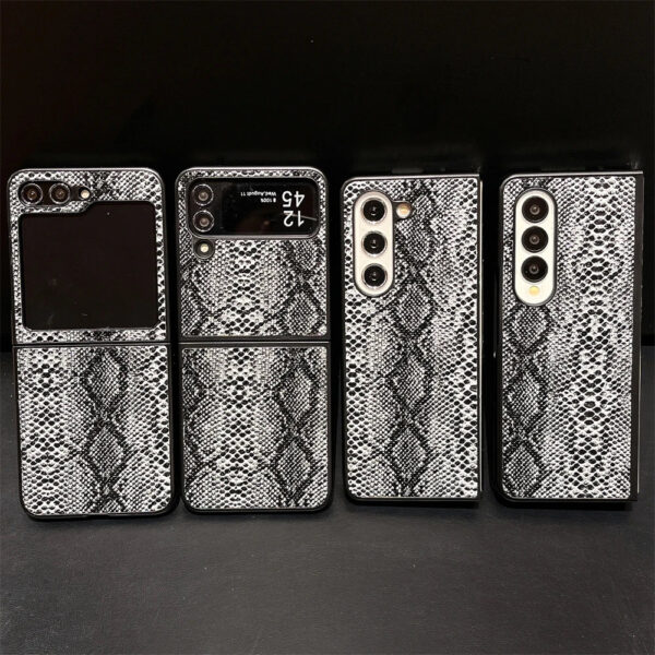 Snake Skin PU Leather Case for Samsung Galaxy Z Fold 4/5/6