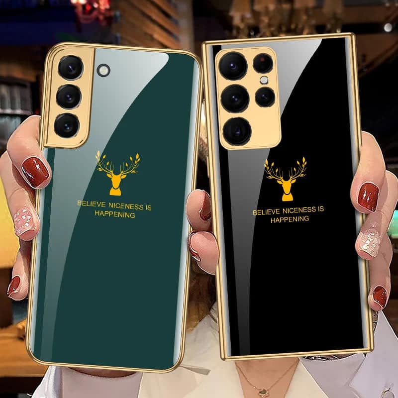 Phone Case with Tempered Glass for Samsung