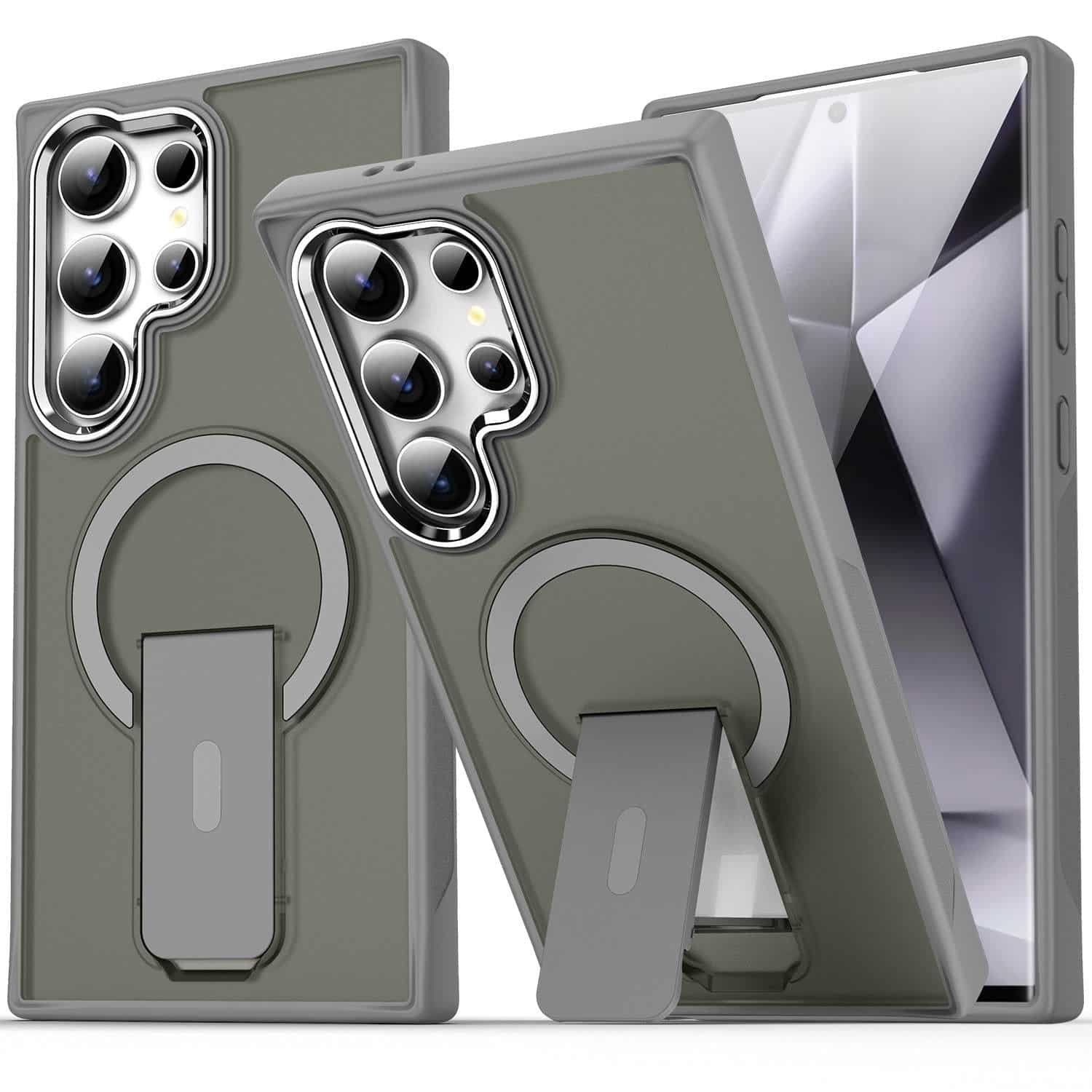 Magnetic Shockproof Matte Skin-Feel Case with Kickstand for Samsung S25 / S24 / S23/s22Ultra - Image 2