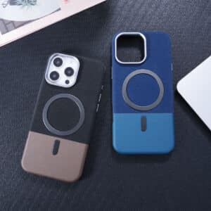 Magnetic Wireless iPhone Case –  Leather + TPU/PC Half-Full Cover, Compatible with iPhone 12–16 Pro Max