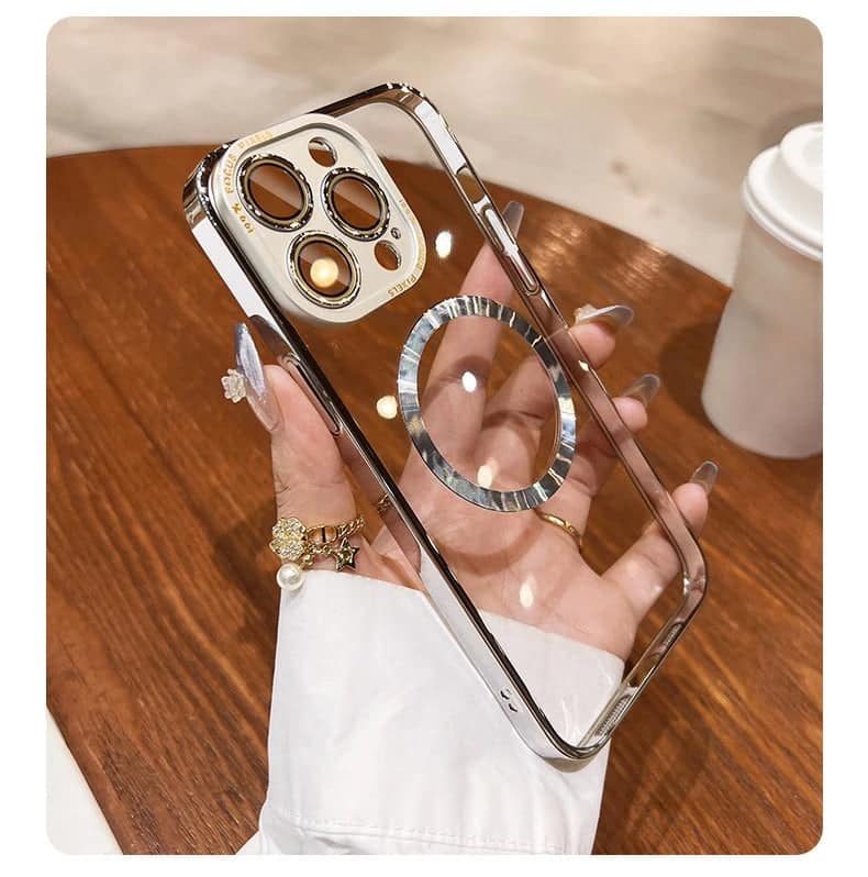 Magnetic Clear Case with Metal Lens Guard for iPhone - Image 2