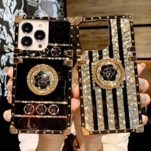 Glitter Floral Phone Cases for iPhone & Samsung Models🌸
