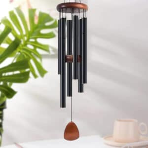 Retro Aluminum Wind Chime Pendant - 6 Tubes, Three Colors, Home Decor