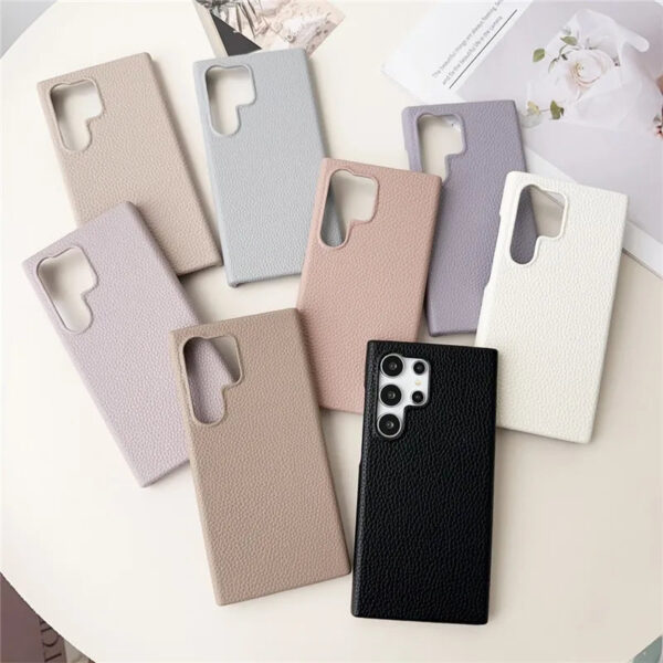 Lambskin PU Leather Phone Case for Samsung