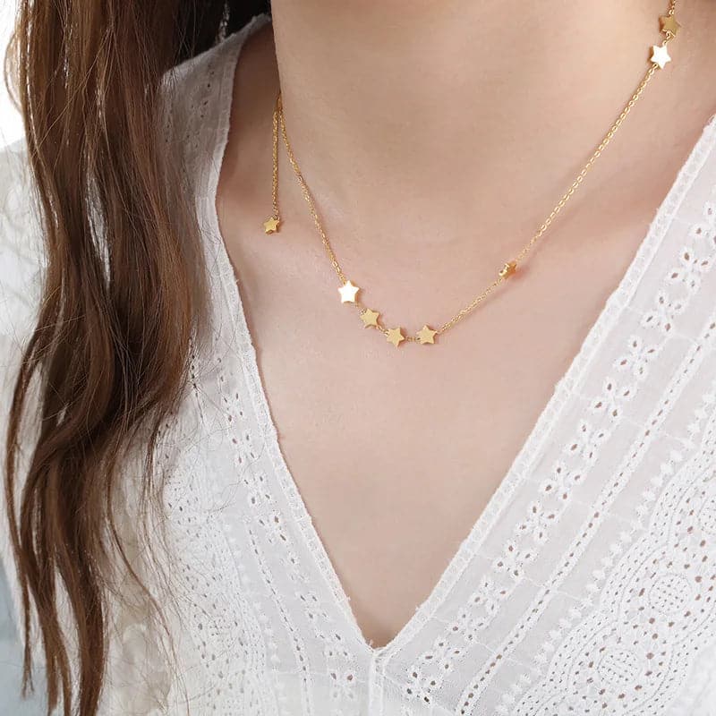 Minimalist Star Pendant Necklace Stainless Steel for Women & Girls - Image 2