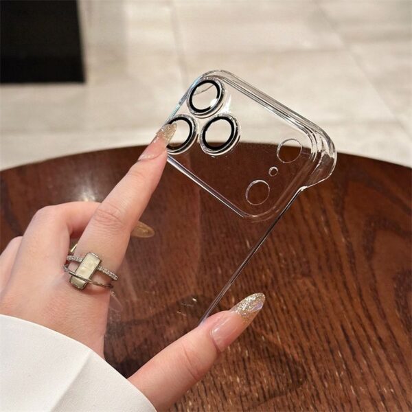 Factory Super Slim Crystal Clear Electroplating Frameless PC Phone Case for iPhone - Image 6