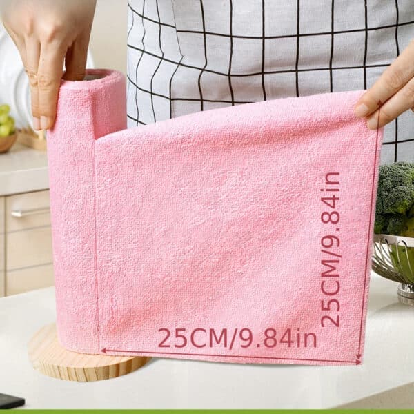 Washable Reusable Microfiber Towel Roll – 25×25cm Tear-Away Cleaning Cloth for Home & Car - Image 4