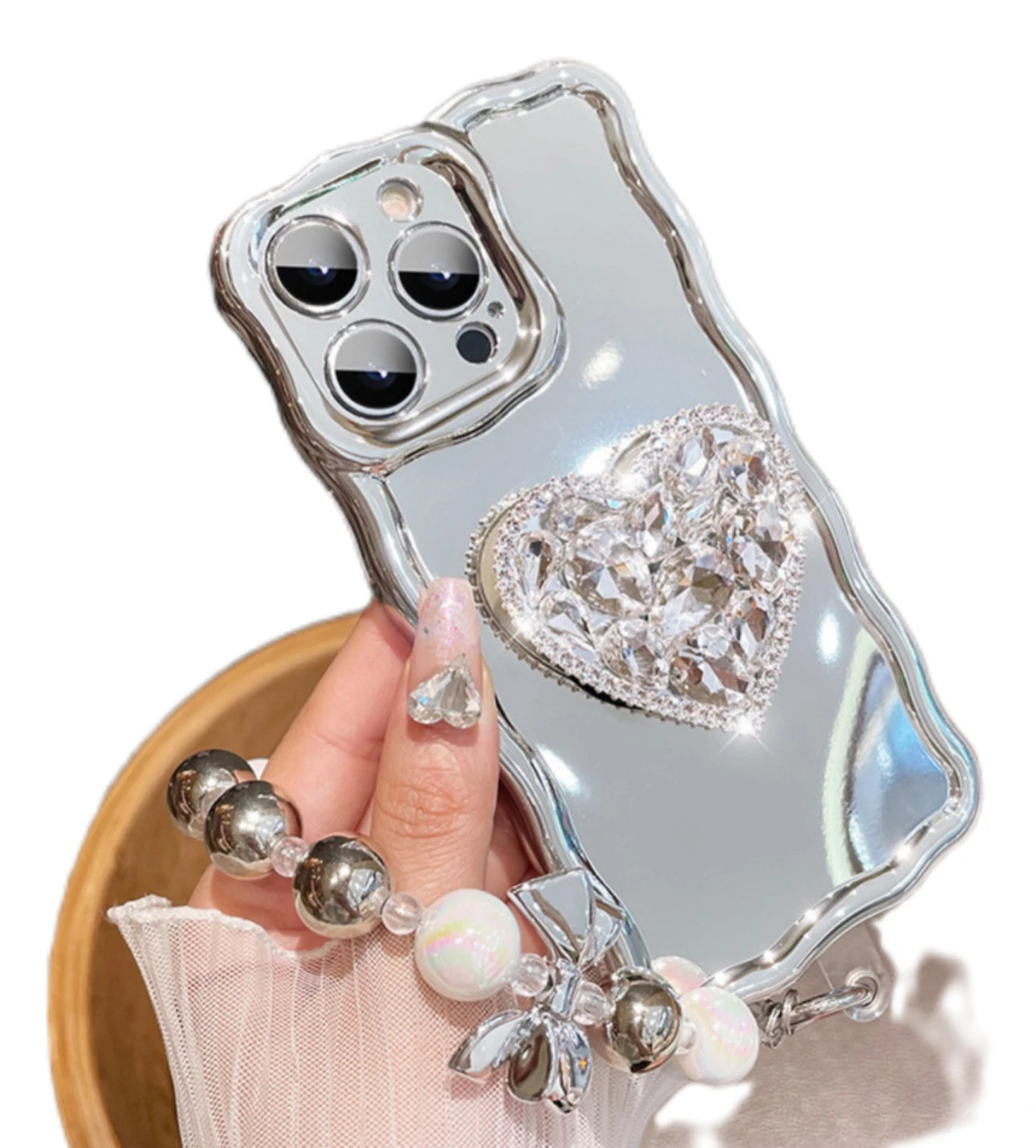 Glitter Heart Princess Phone Case for iPhone