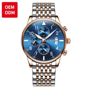 Men's Luxury Stainless Steel Chronograph Quartz Watch