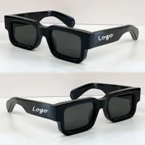 Vintage Rectangle Sunglasses UV400 Chunky Frames Unisex Fashion