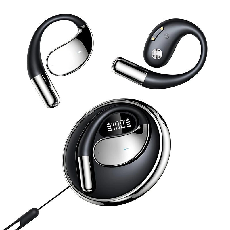 Q93 Open-Ear Wireless Earphones BT 5.4 Noise Canceling HD Calls