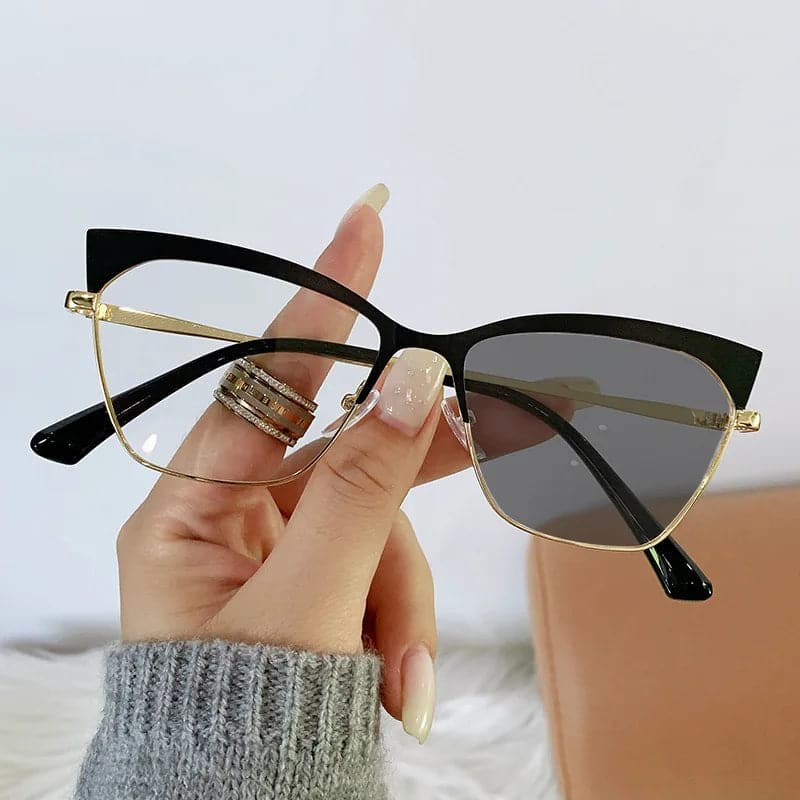 Women's Cat Eye Blue Light Glasses - Metal Frame Eyewear