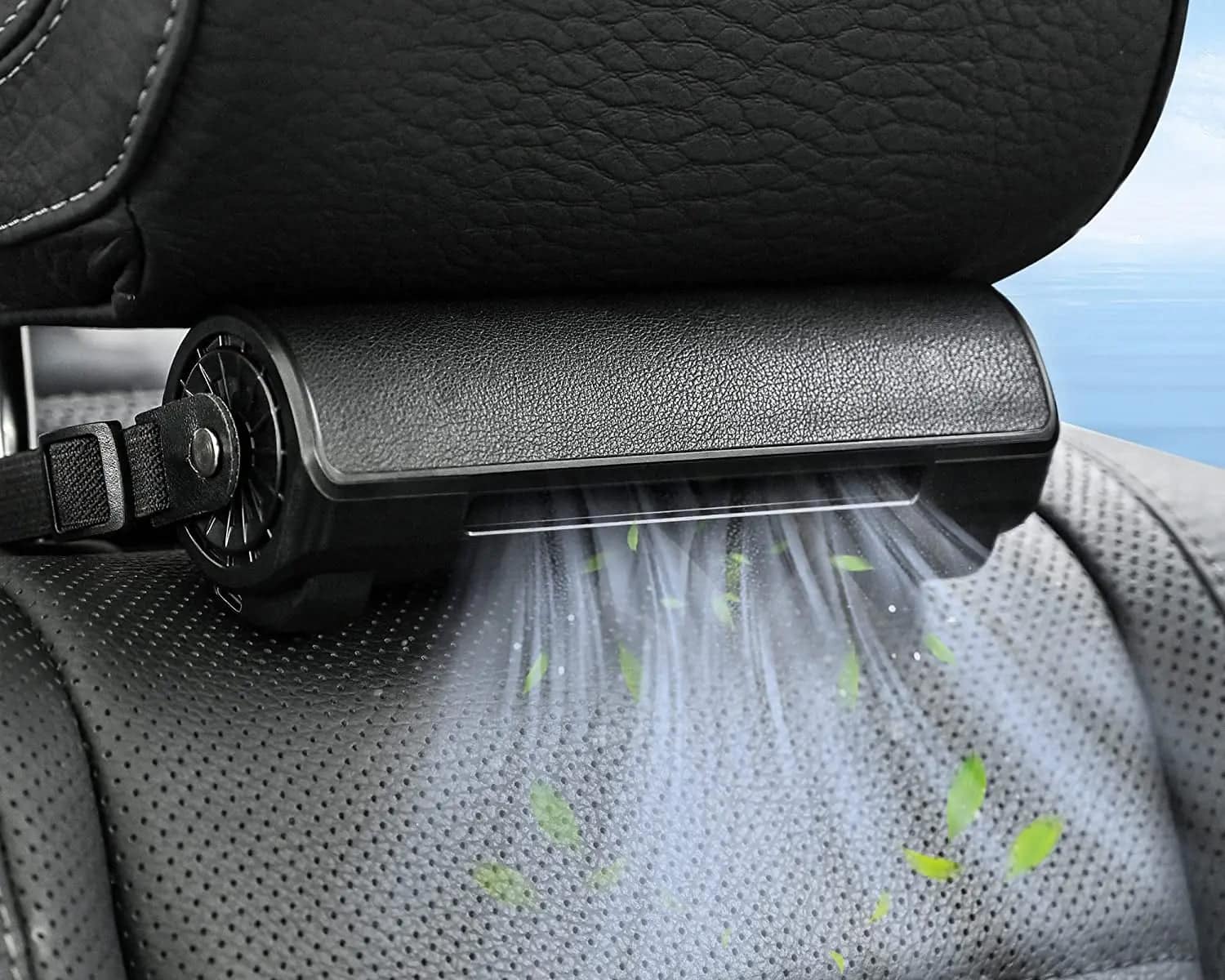 USB Car Fan for Baby Backseat Cooling with Adapter Charger