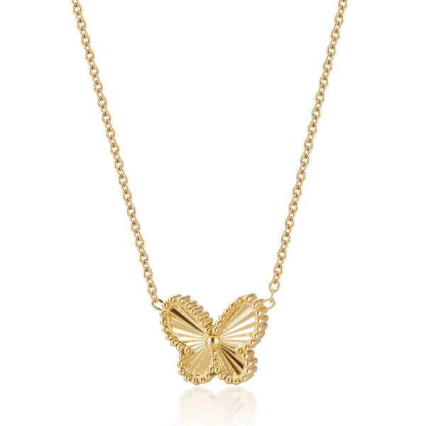 Girls' Vintage Butterfly Lariat Necklace