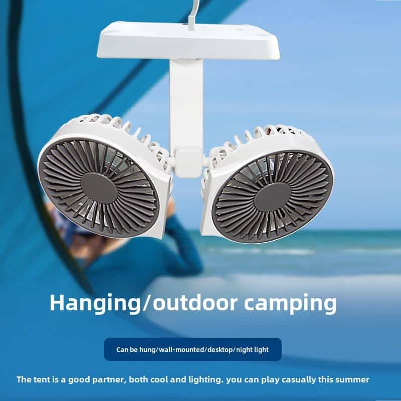 Portable Mini USB Rechargeable Fan – Dual-Head 360° Desktop & Handheld Fan for Car and Home - Image 5