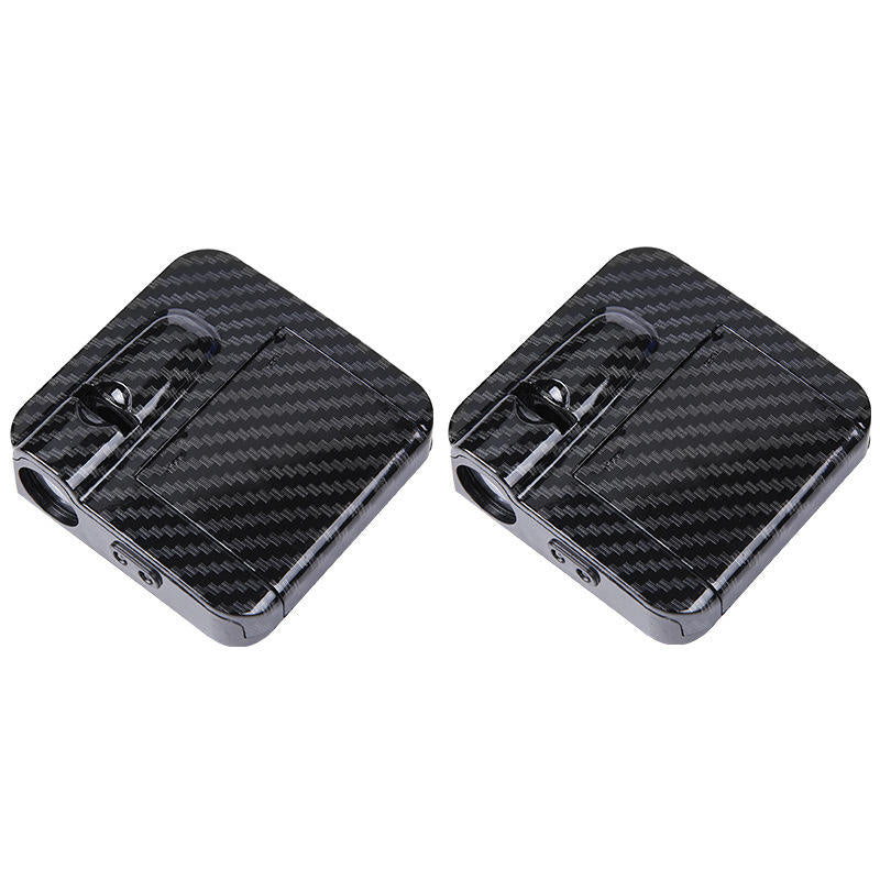 1 Pcs ABS Carbon Fiber Black Smart Car Door Welcome Light – HD Wireless Infrared Projection