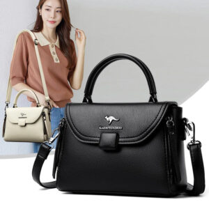 Luxury Designer Crossbody Tote Bag - PU Leather, Waterproof, Vintage Style