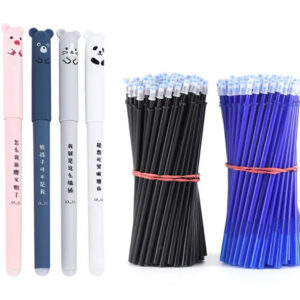 Erasable Needle Pen Set with 10Refills - Black & Blue