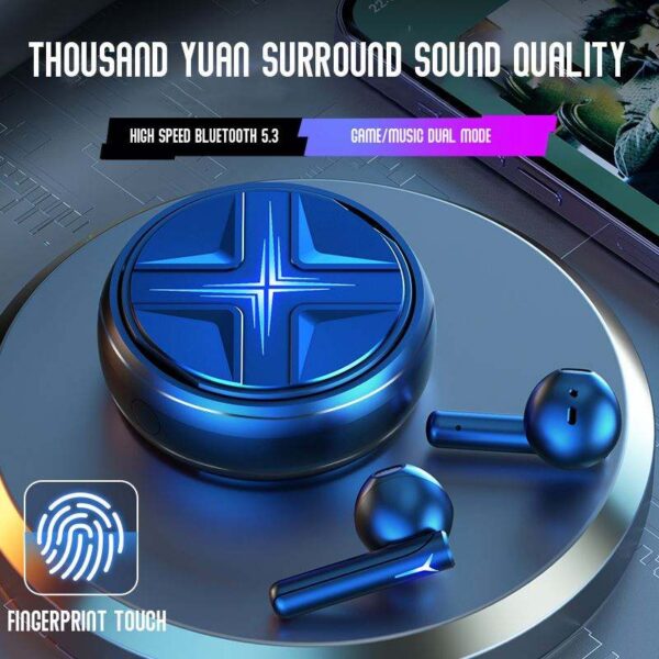 TWS V5.3 Wireless Gaming Earbuds – Spinning Top True Wireless Earphones & Headphones for Android & iOS - Image 4