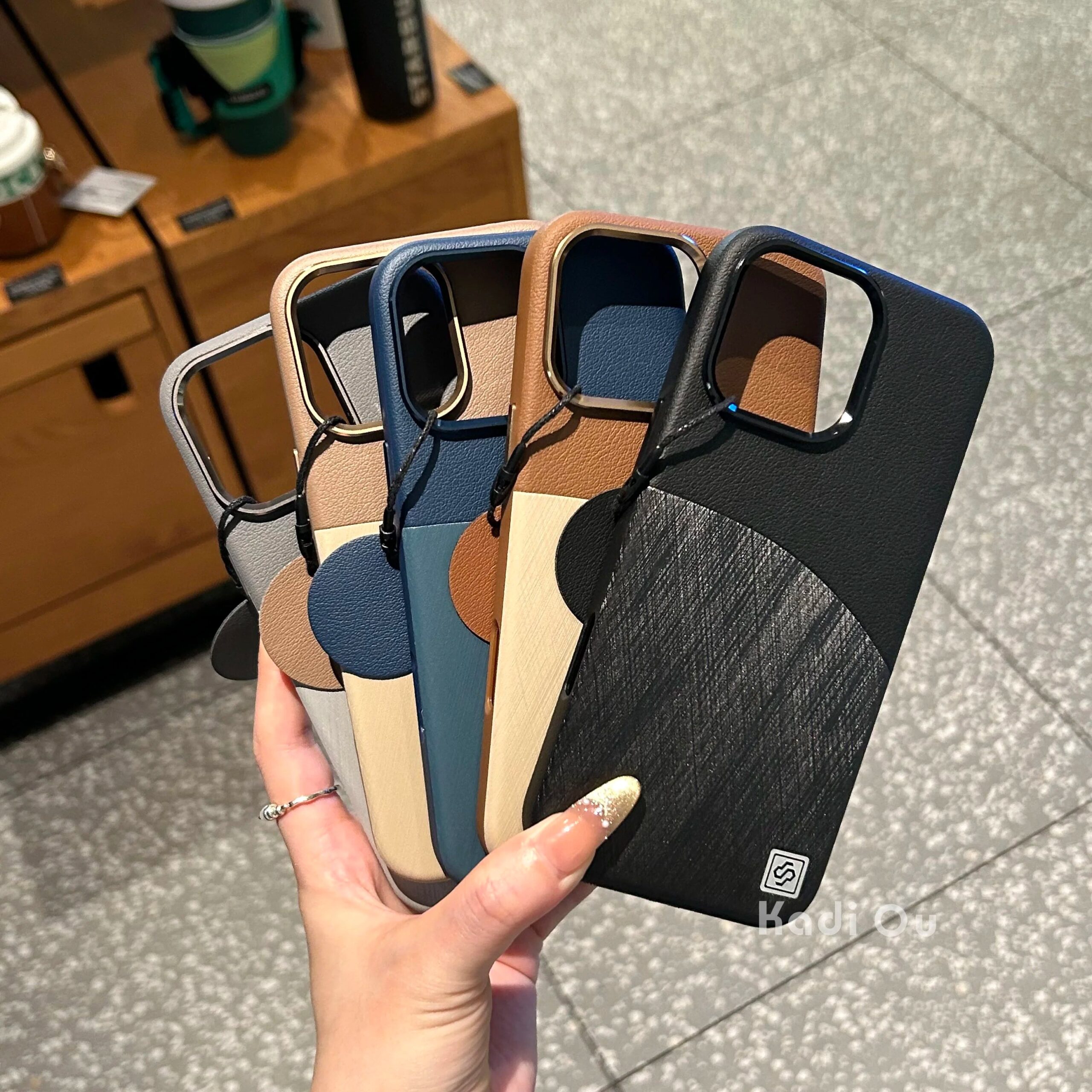 Leather Phone Case iPhone  Silk Grain Magnetic Chargingđ