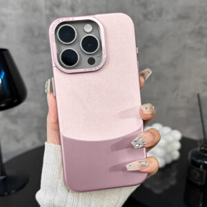 iPhone  Leather Case with Metal Camera Cover