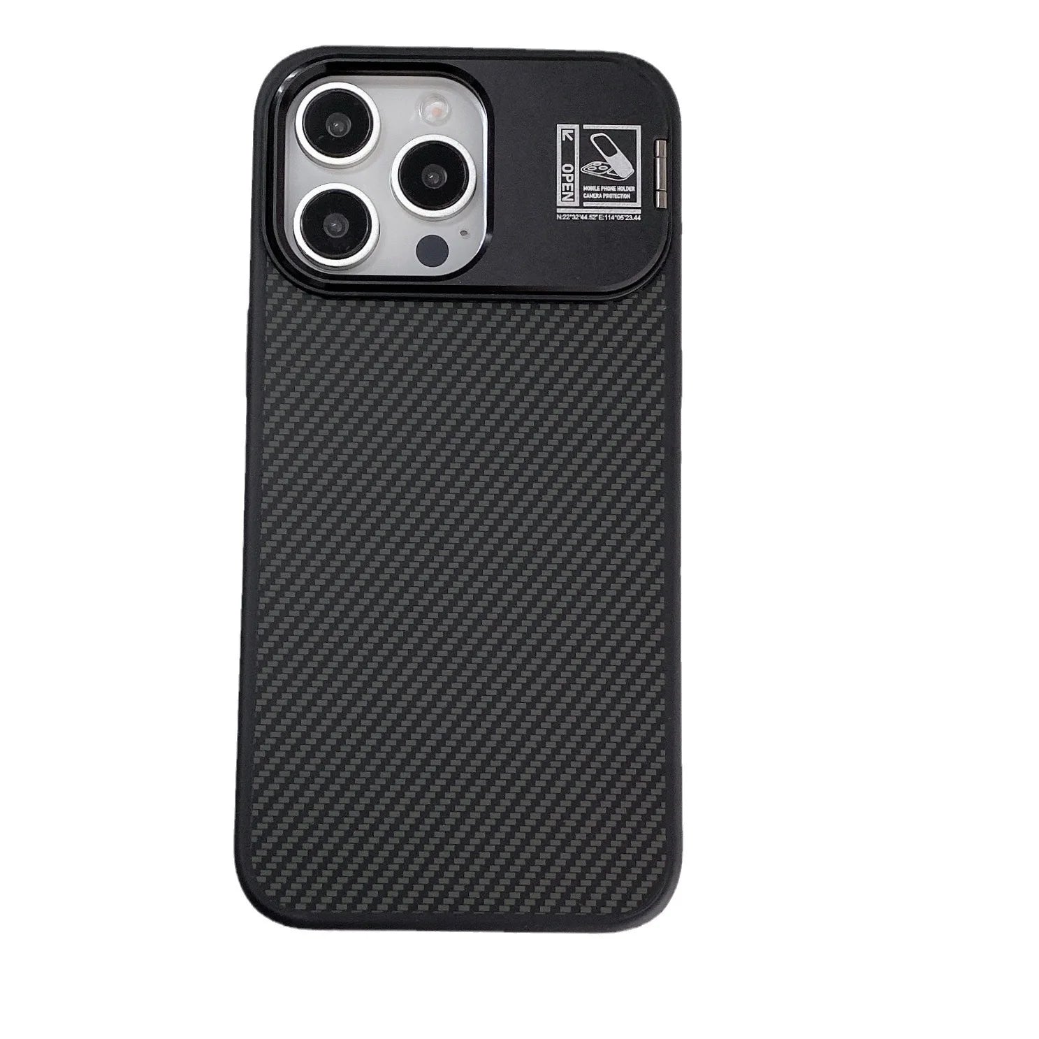 iPhone 15 Pro Carbon Fiber Case with Lens Holder