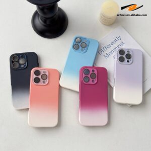 iPhone Air Gradient Silicone Shockproof Case with Lens Protection