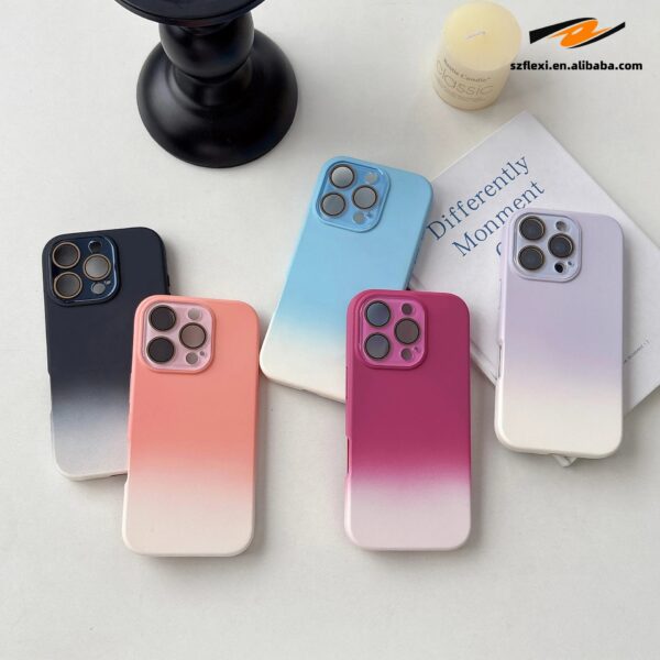 iPhone Air Gradient Silicone Shockproof Case with Lens Protection