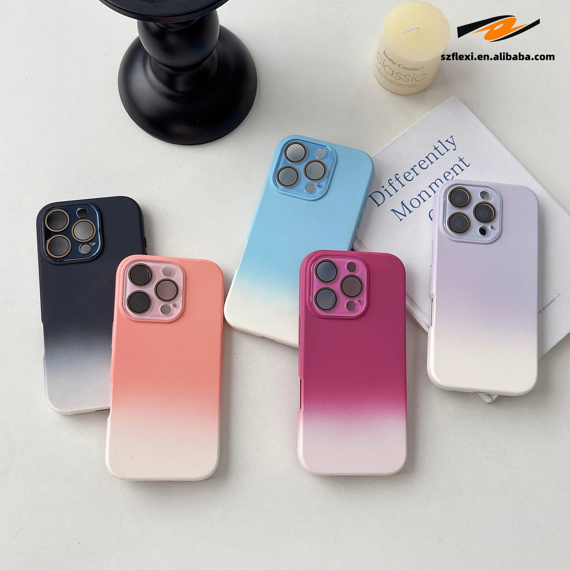 iPhone Air Gradient Silicone Shockproof Case with Lens Protection