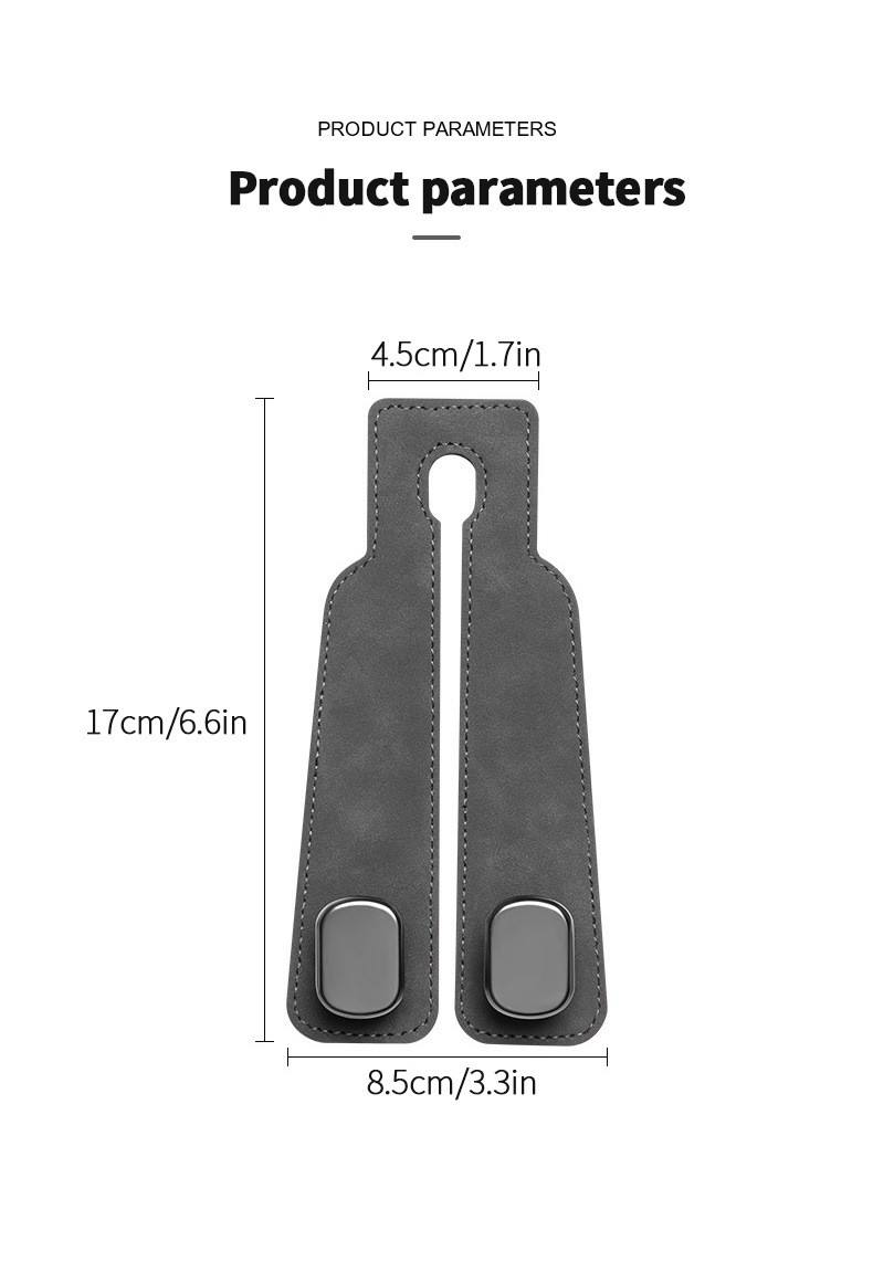 Car Seat Back Double Headrest Hook – Universal Car Organizer Hanger for Bags, Groceries & Accessories - Image 3