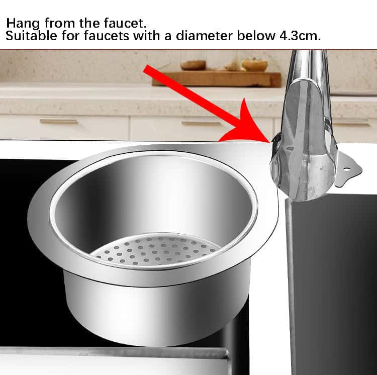 Stainless Steel Swan Drain Basket for Kitchen Sink – Fruit & Vegetable Washing Rack - Image 5