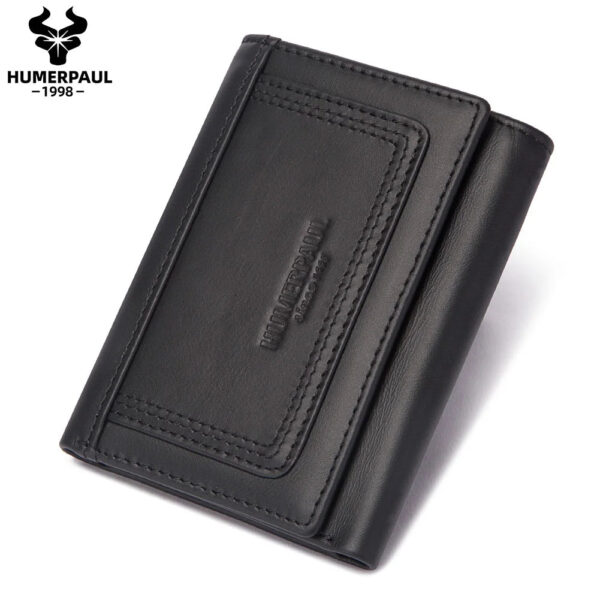 HUMERPAUL Men's Slim Trifold RFID Wallet