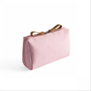 Chic Pink Cosmetic Bag - Durable & Spacious Makeup Organizer