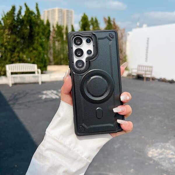 Magnetic Wireless Charging Case for iPhone/Samsung S25 Ultra - Shockproof Cover - Image 2