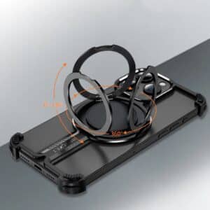 Slim Aluminum Anti-Shock Case with Stand for iPhone