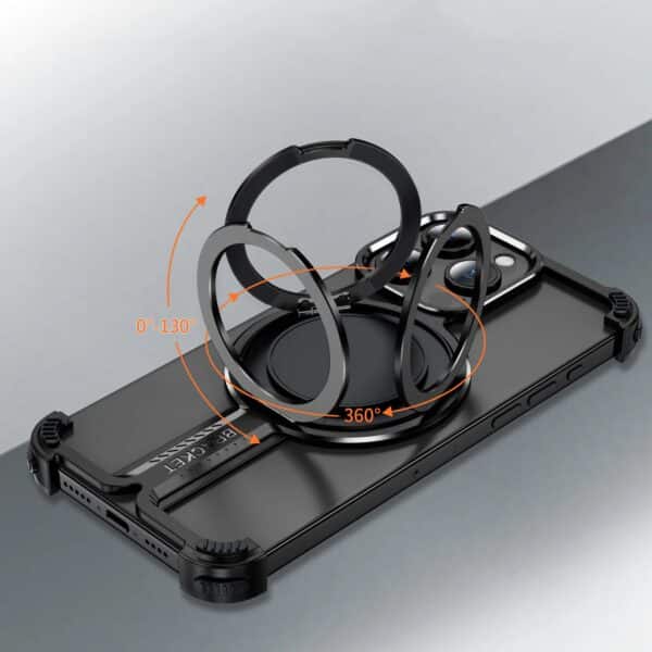 Slim Aluminum Anti-Shock Case with Stand for iPhone