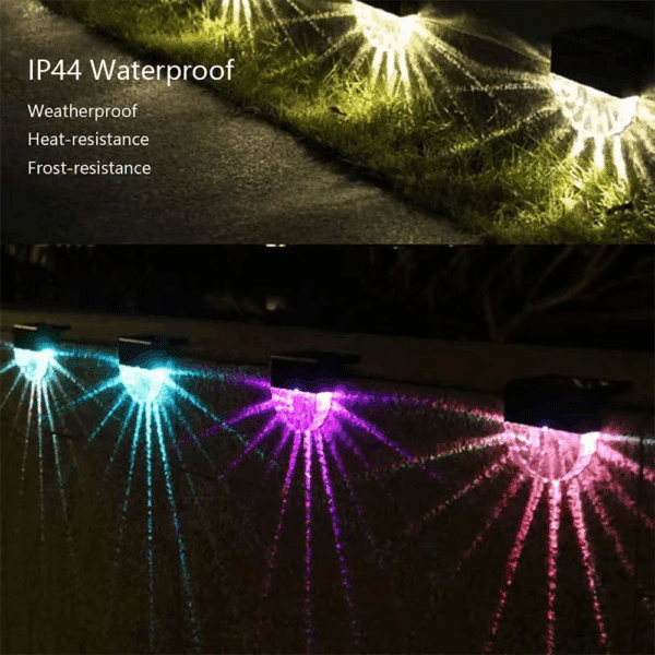 Raybwin IP65 LED Solar Deck Lights, Small Warm White Outdoor Lighting for Garden, Patio & Stairs - Image 4