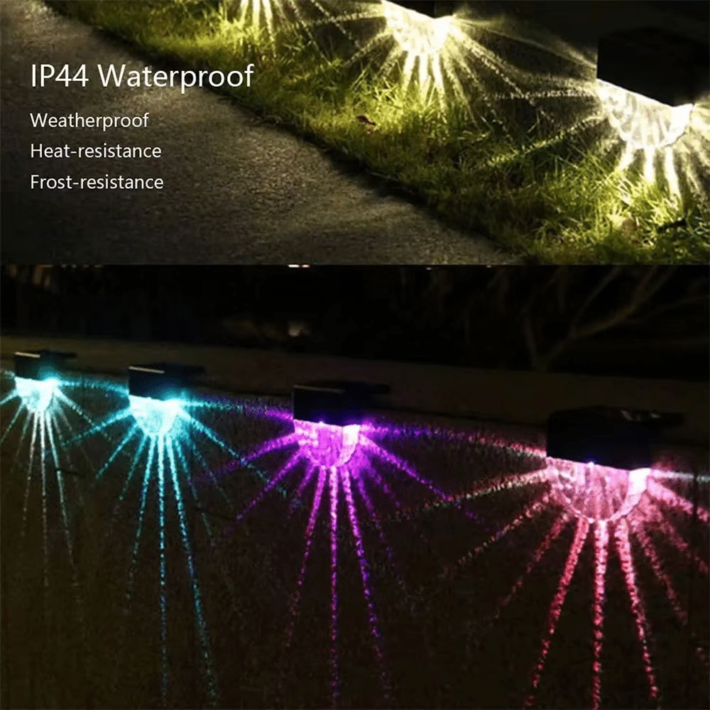 Raybwin IP65 LED Solar Deck Lights, Small Warm White Outdoor Lighting for Garden, Patio & Stairs - Image 4