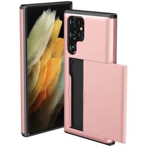 Samsung Galaxy Slide Wallet Case with Card Slot & TPU Armor Cover