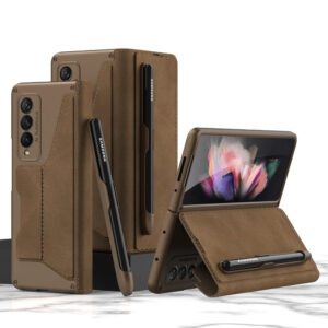 GKK PU Leather Wallet Case with Pen Slot for Samsung