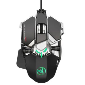 HXSJ J600 Ergonomic 9-Key 6400 DPI Gaming Mouse with RGB Lighting