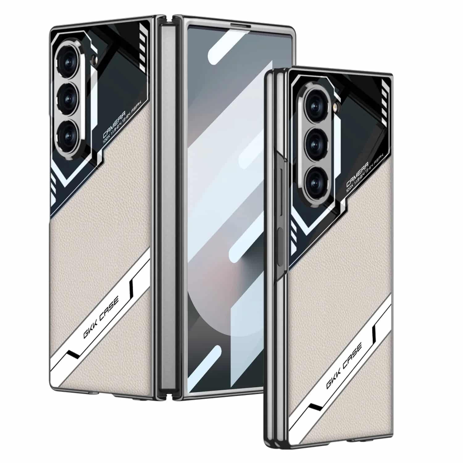 Samsung Z Fold 5 Leather Case with Hinge Protection