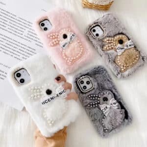 Rabbit Fur Plush Phone Case for iPhone